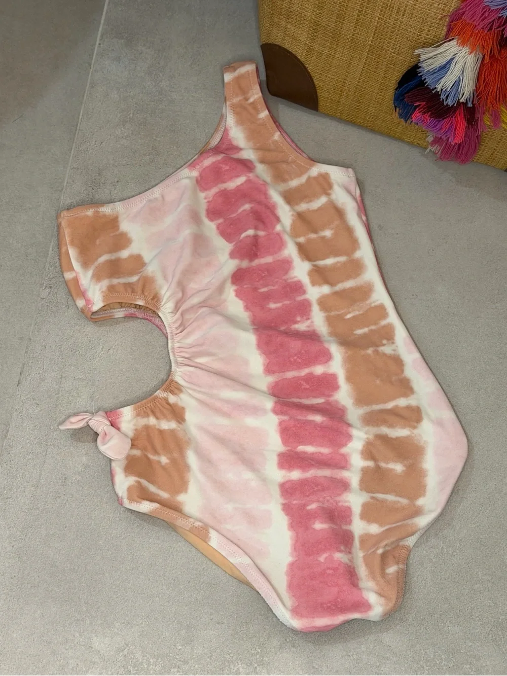 CREW CUTS PINK TIE DYE ONE-PIECE Size 12